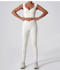 Women Twisted High Waist Sports Pants