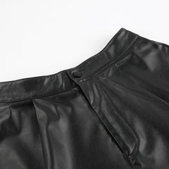 Faux Leather High Sense Leather Shorts