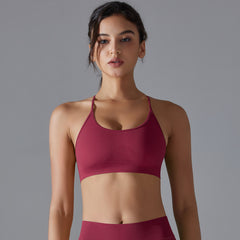 Seamless Knitted Quick Drying Beauty Back Sports Bra