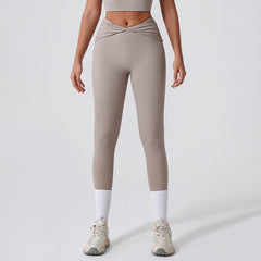 Women Twisted High Waist Sports Pants