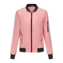 Women Casual Long Sleeve Thin Flight Jacket