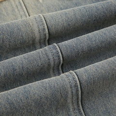 Women Washed Worn Straight Jeans