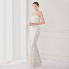 Elegant Sequin Sleeveless Long Formal Dress