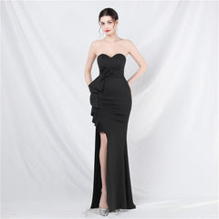 Elegant Off the Shoulder Tube Top Long Evening Dress