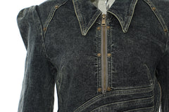 Autumn Asymmetric Cut Denim Jacket