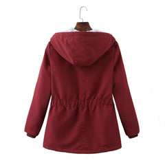 Hooded Lambswool Warm Cotton-Padded Coat