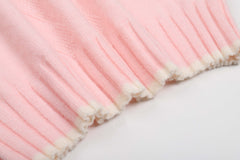 Pink Classic Loose Soft Glutinous Pullover