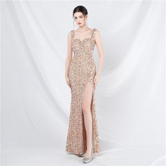 Stunning Handmade Sequin Long Evening Dress