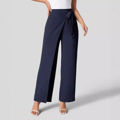 Women Casual Texture Wide Leg Trousers