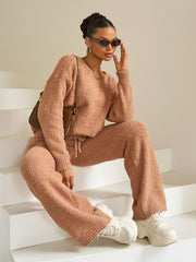 Women Casual Long Sleeve Thick Warm Sets