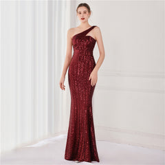 Elegant Sequin Sleeveless Long Formal Dress