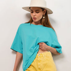 Summer Cotton Basic Loose Cotton Top