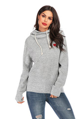 Long Sleeve Knitted Valentine Day Pullover