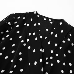 Puff Sleeve Polka Dot Daily Dress