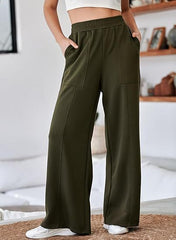 Women High Waist Loose Wide Leg Trousers