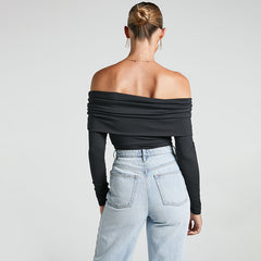 Sexy Off Shoulder Long Sleeve Bodysuit