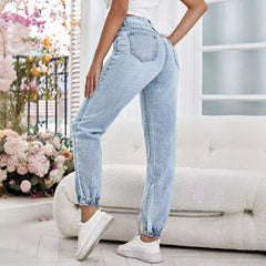 Women Drooping High Rise Denim Jeans