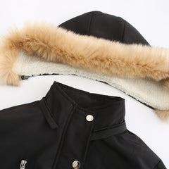 Women Thick Lambskin Cotton-Padded Coat