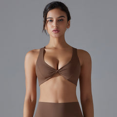 Twisted Nude Feel Breathable Sports Bra