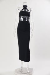 Black Rhinestone Textured DayDress