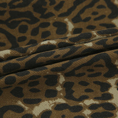 Casual Leopard Print Pure Cotton Straight Loose Shorts