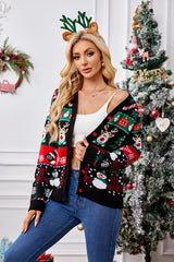 Loose Knitted Christmas Cardigan