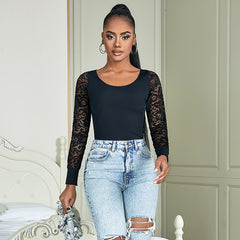 Sexy Long Sleeve Lace Bodysuit