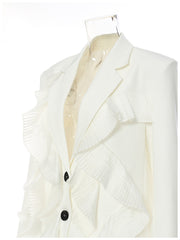 Spring Summer Pleated Fairy Formal Blazer