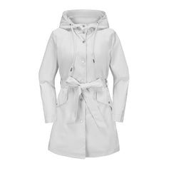 Hooded Waterproof Thin Casual Loose Trench Coat