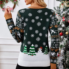 Women Round Neck Christmas Sweater