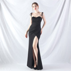 Elegant Sweetheart Sleeveless Satin Evening Dress