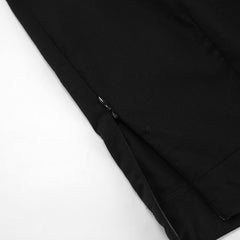 French Cotton Linen Black Sleeveless Vest Skirt Set