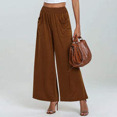 High Waist Loose Casual Trousers with Pockets