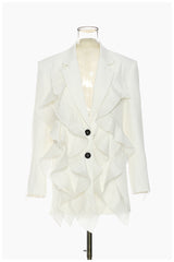 Spring Summer Pleated Fairy Formal Blazer