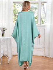 Women Batwing Sleeve Loose Robe Dress