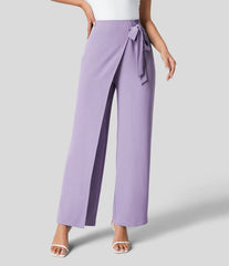 Women Casual Texture Wide Leg Trousers