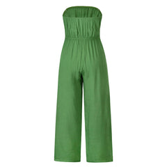 Casual Backless Summer Straight Leg Jumpsuit