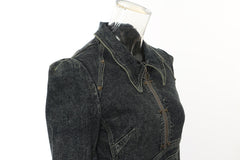 Autumn Asymmetric Cut Denim Jacket