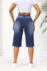 Summer Ripped Cropped Straight Leg Loose Shorts