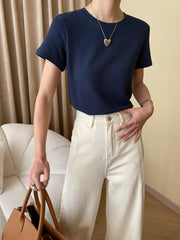 Cozy Series Basic Slimming Shoulder T Shirt