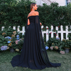 Elegant Off Shoulder Split Formal Dress