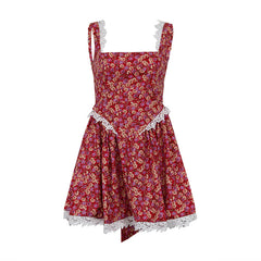 Summer Vacation Patchwork Floral Slip Dress