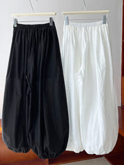 Summer White Loose Bloomers Bud Casual Pants