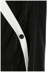 Oversize Black White Stitching Loose Thick Thread Blazer