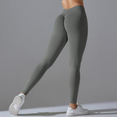 Seamless Back V Waist Peach Hip Yoga Pants