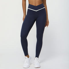 Contrast Color Cross V Yoga Pants