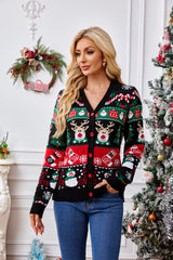 Loose Knitted Christmas Cardigan