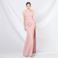 Elegant Boning Corset Vest Split Camisole Evening Dress