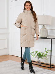 Women Mid Length Cotton Padded Coat