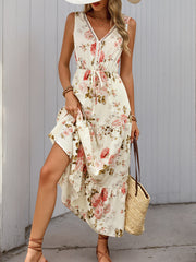 Summer Printed Sleeveless Vacation Dress